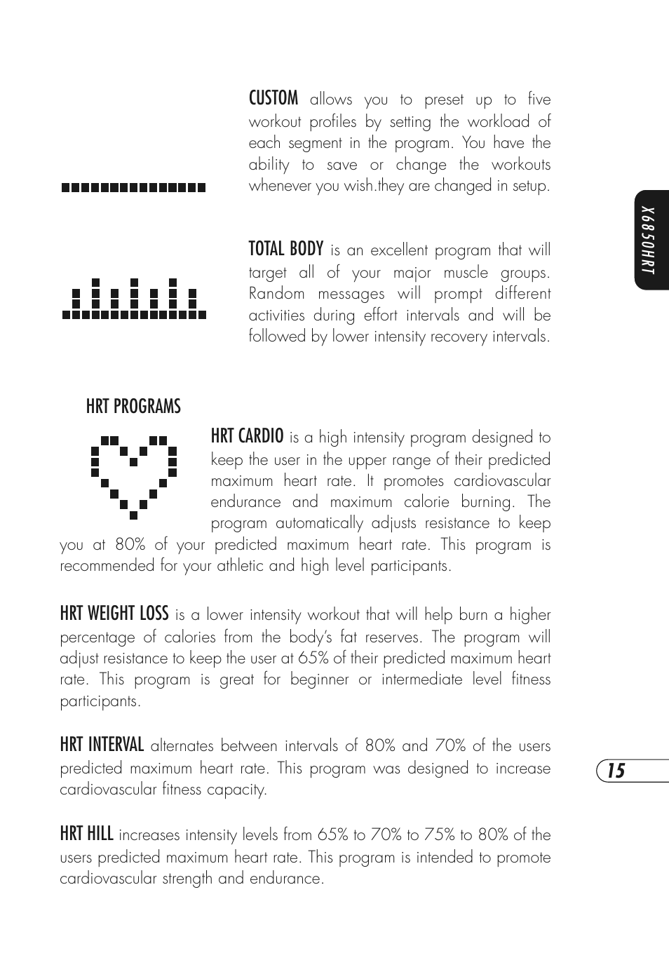 Vision Fitness X6850HRT User Manual | Page 19 / 40