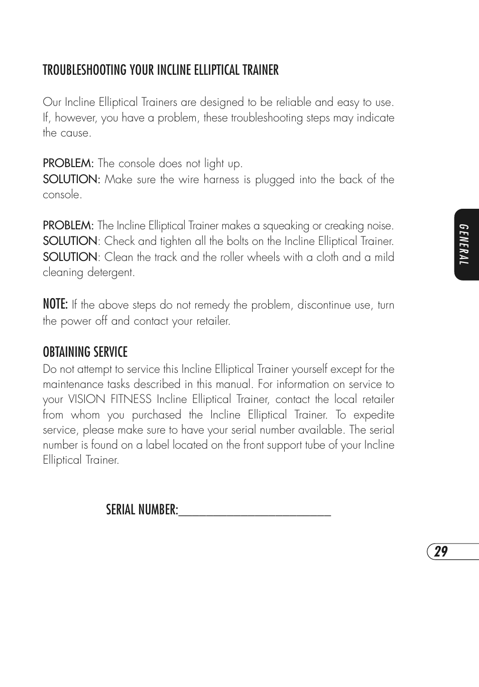 Vision Fitness X6850HRT User Manual | Page 33 / 40