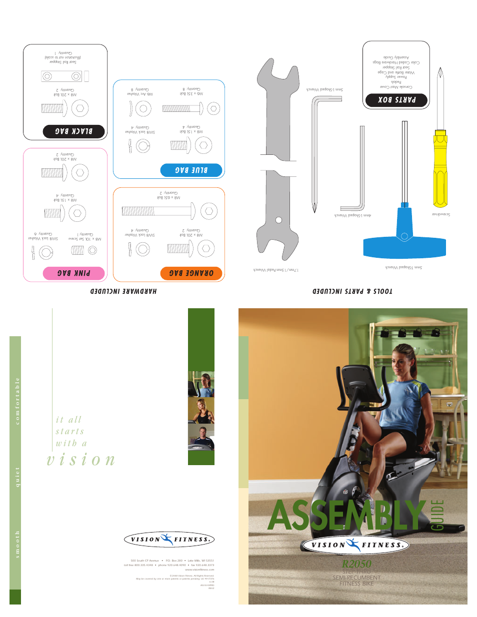 Vision Fitness R2050 User Manual | 3 pages