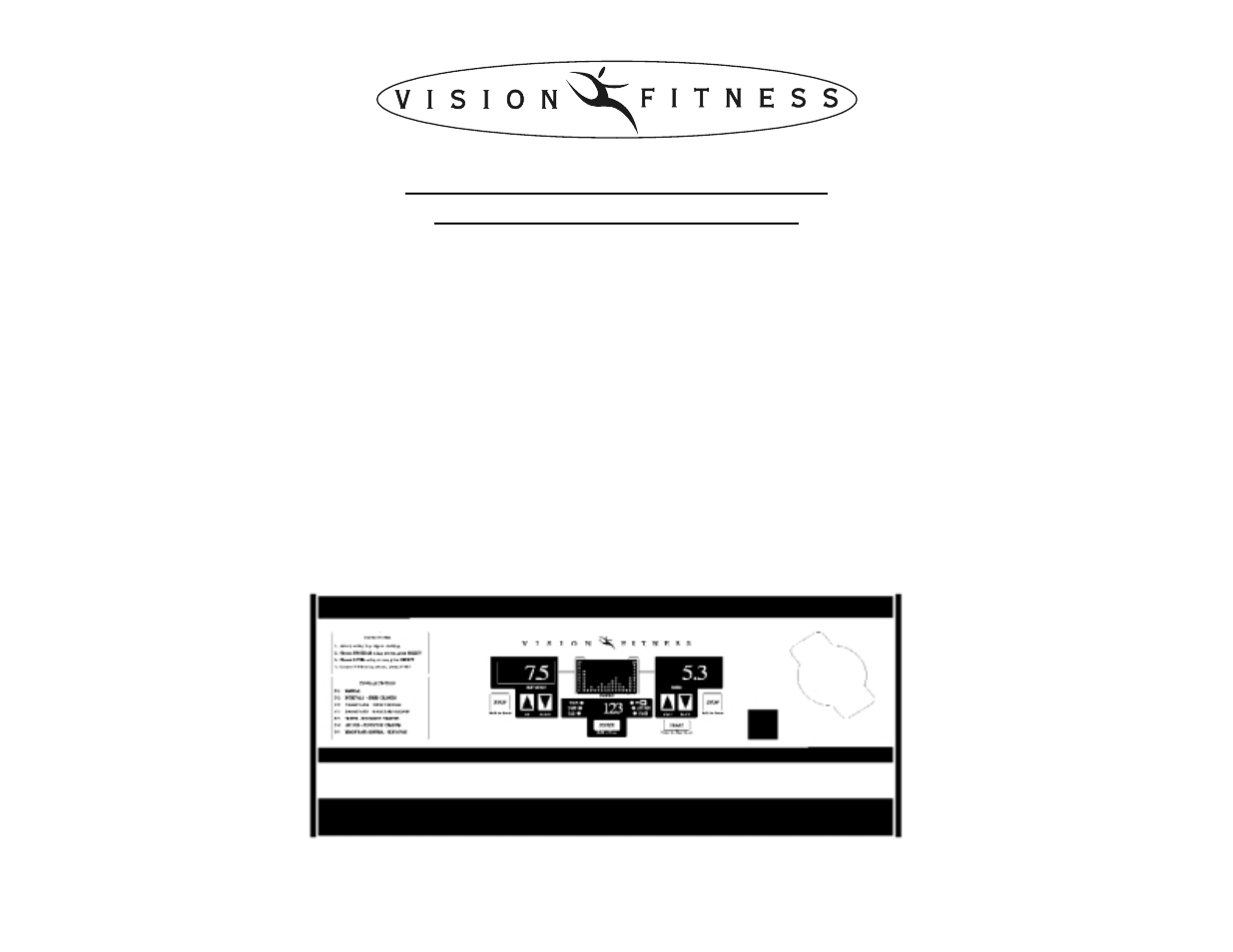 Vision Fitness T8500HRC User Manual | 2 pages