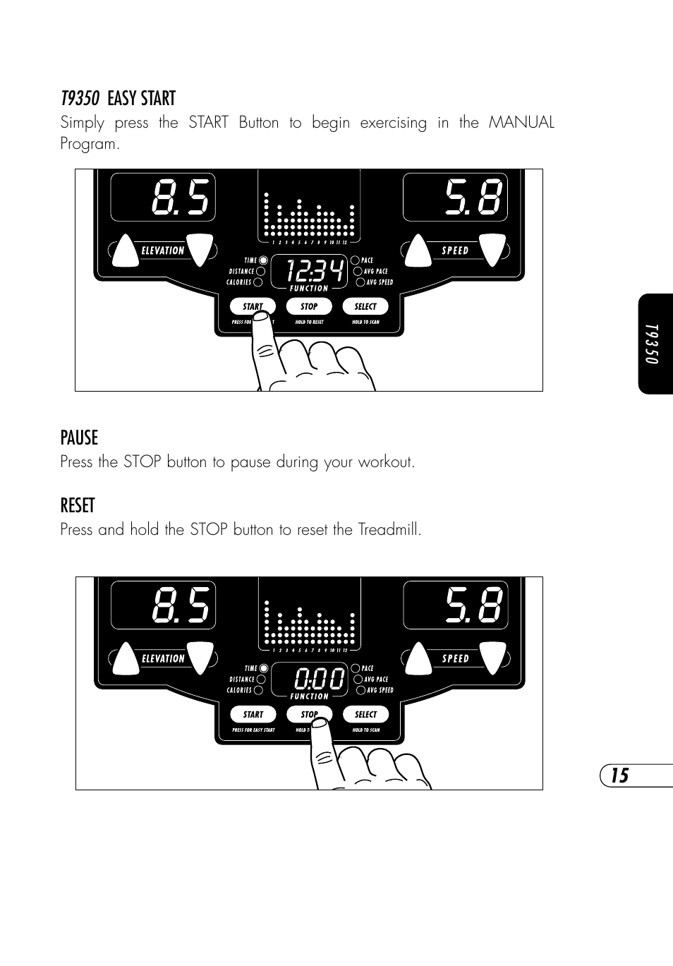 Vision Fitness T9350 User Manual | Page 16 / 61