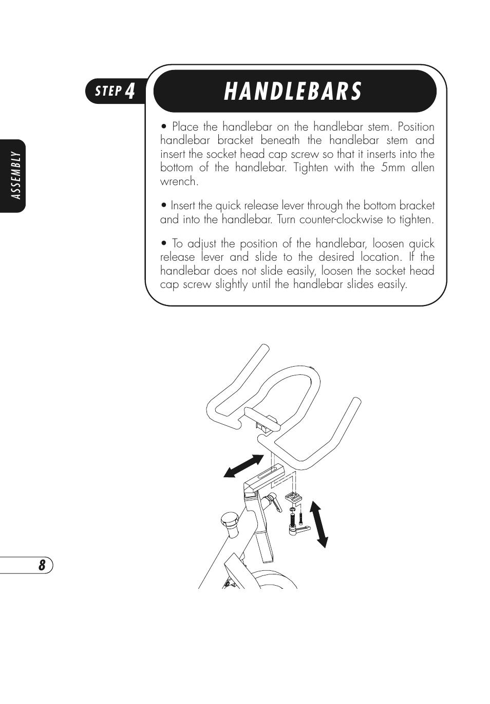 Handlebars | Vision Fitness ES600 User Manual | Page 12 / 36