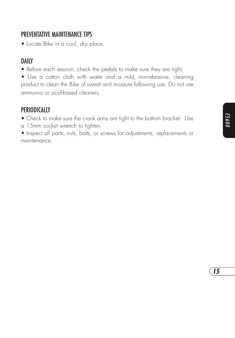 Vision Fitness ES600 User Manual | Page 19 / 36