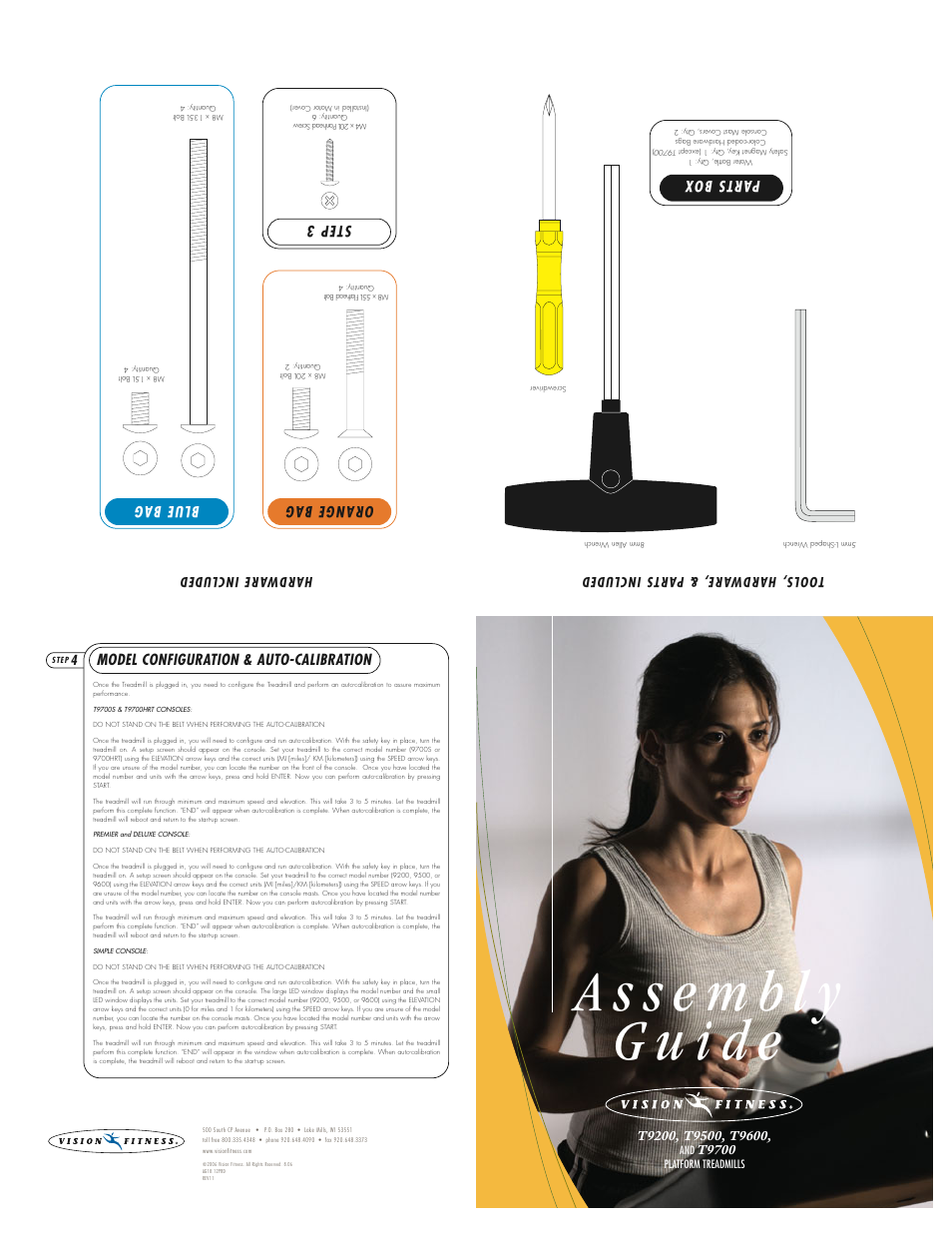 Vision Fitness T9200 User Manual | 3 pages