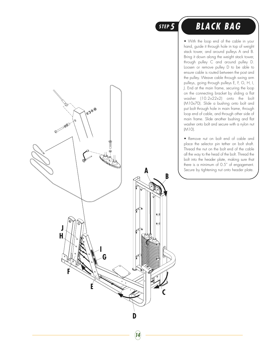 Black bag | Vision Fitness ST760 User Manual | Page 14 / 28