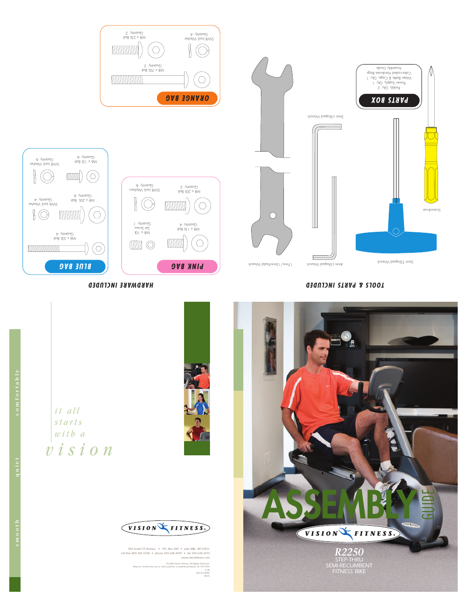 Vision Fitness R2250 User Manual | 3 pages