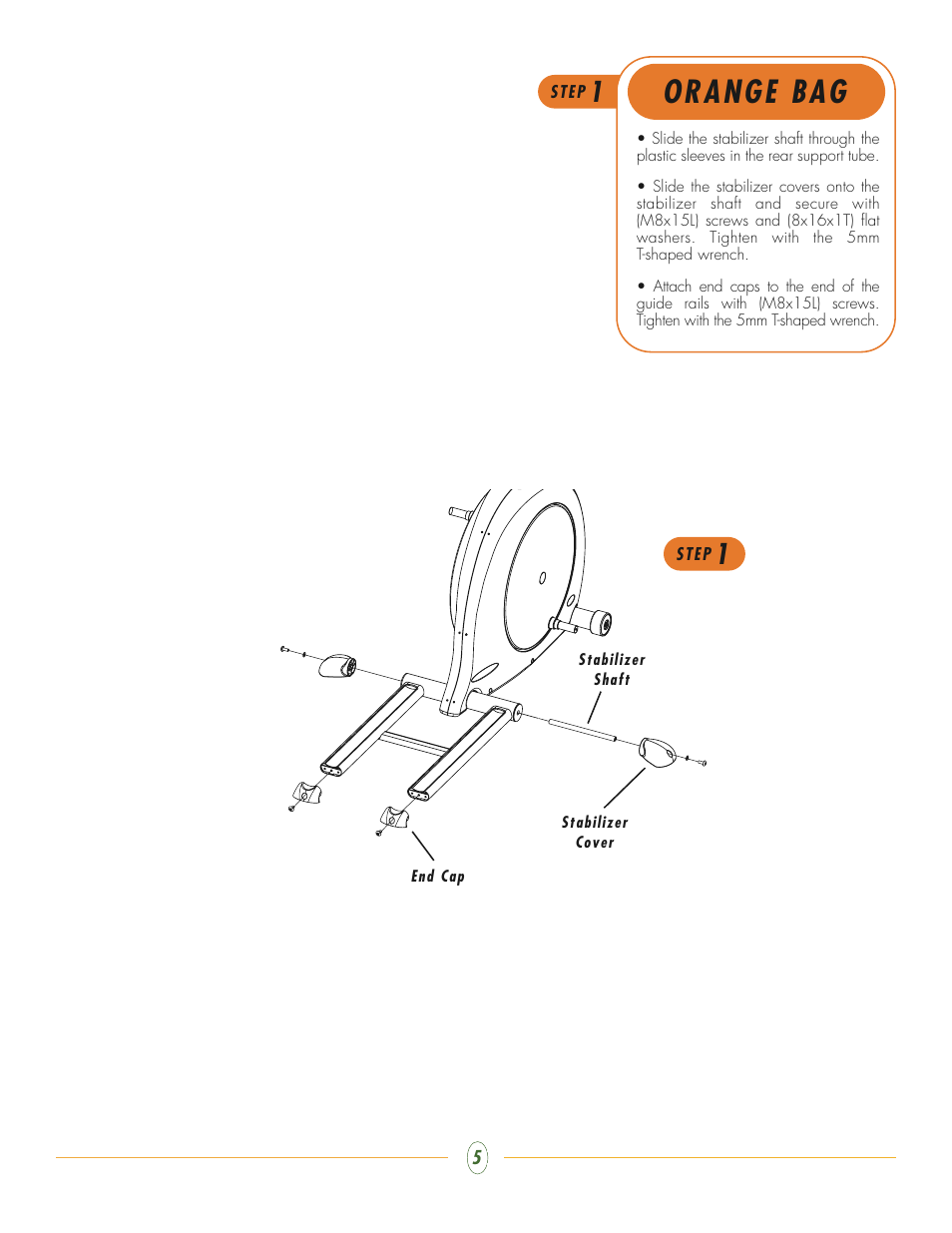 Orange bag | Vision Fitness X1500 User Manual | Page 5 / 10