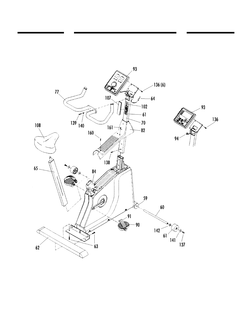 Parts diagram | Vision Fitness Fitness Cycle E3100/3200 User Manual | Page 2 / 11