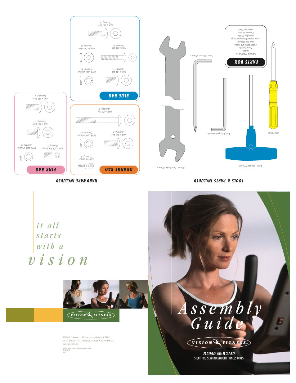 Vision Fitness R2150 User Manual | 3 pages