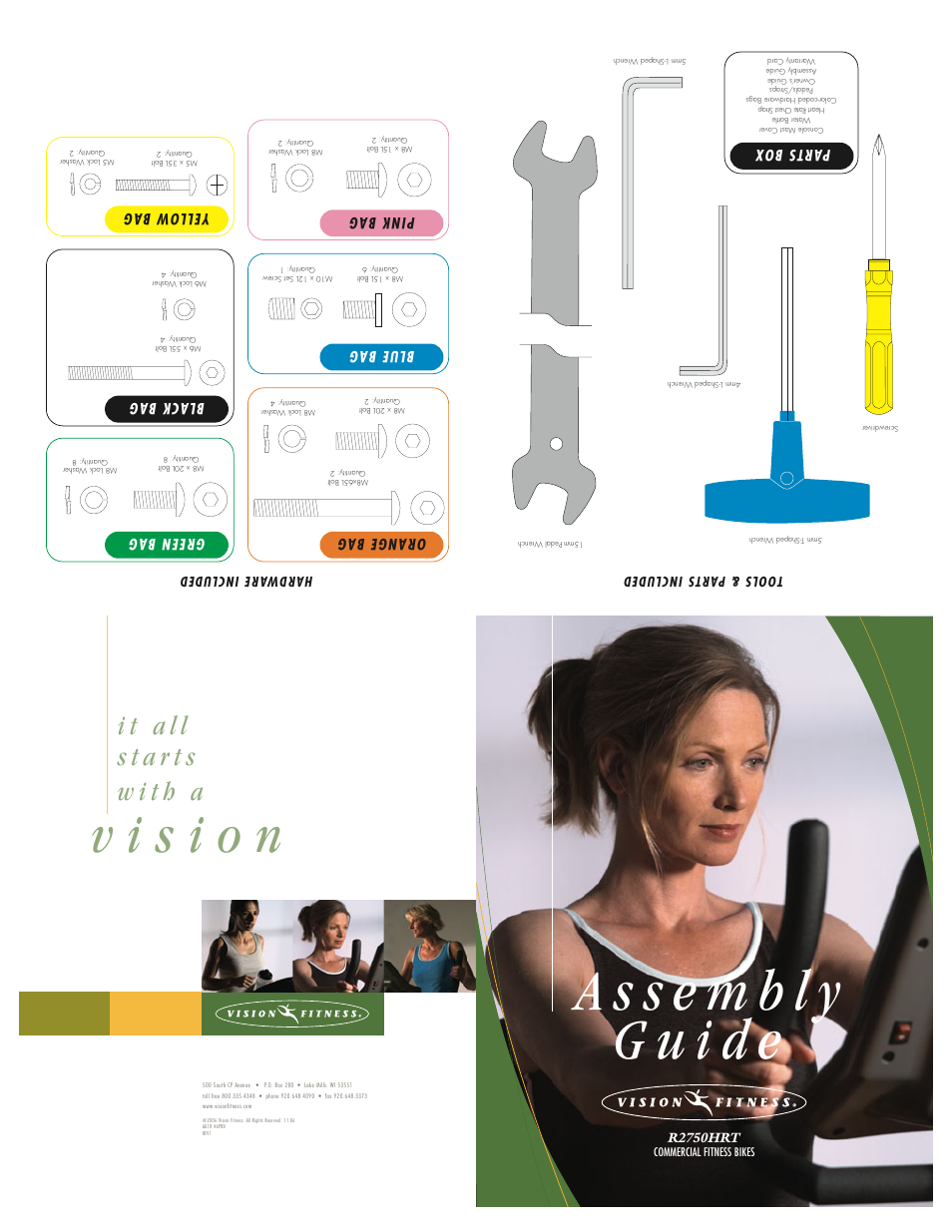 Vision Fitness R2750HRT User Manual | 3 pages