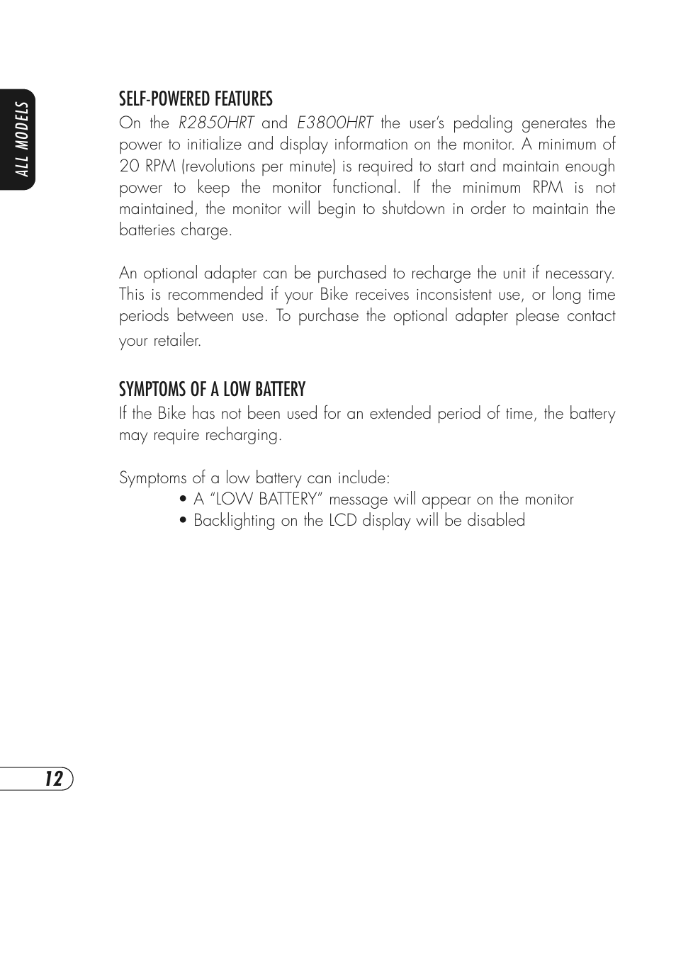 Vision Fitness E3800HRT User Manual | Page 16 / 44