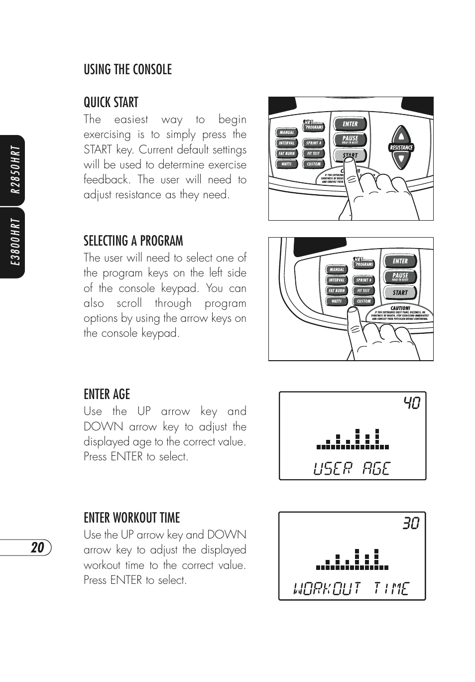 Vision Fitness E3800HRT User Manual | Page 24 / 44