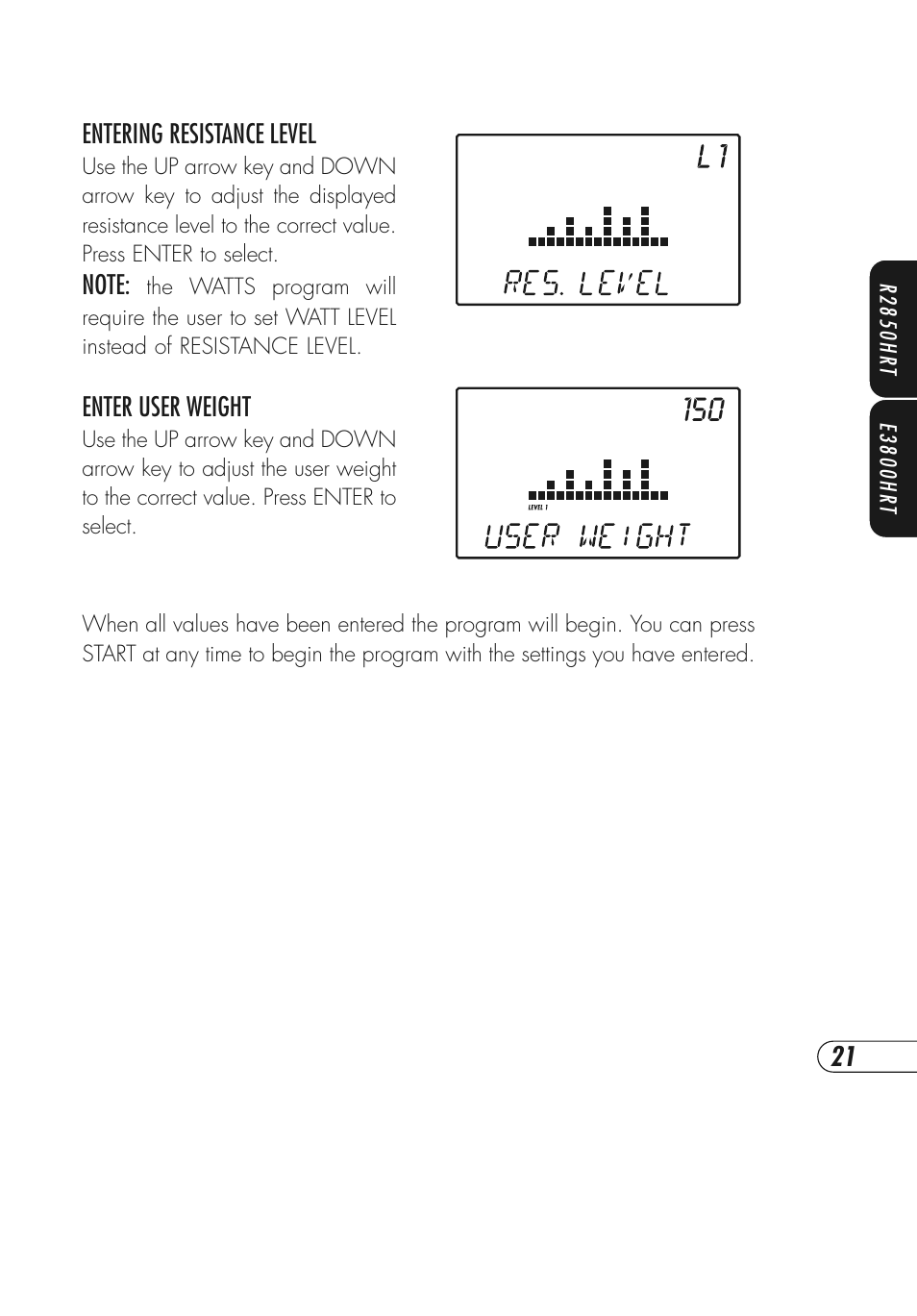 Vision Fitness E3800HRT User Manual | Page 25 / 44