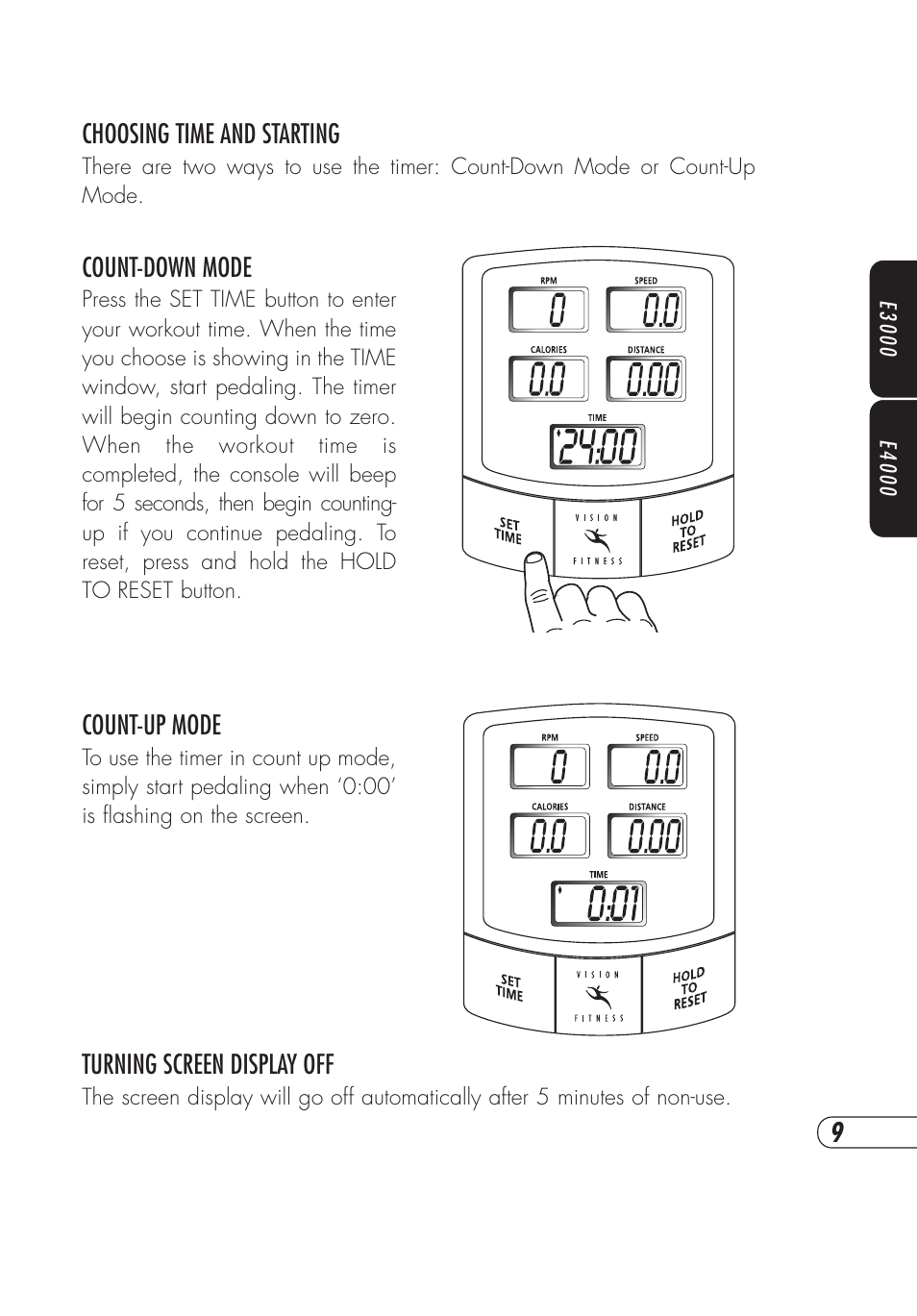 Vision Fitness E4000 User Manual | Page 13 / 60