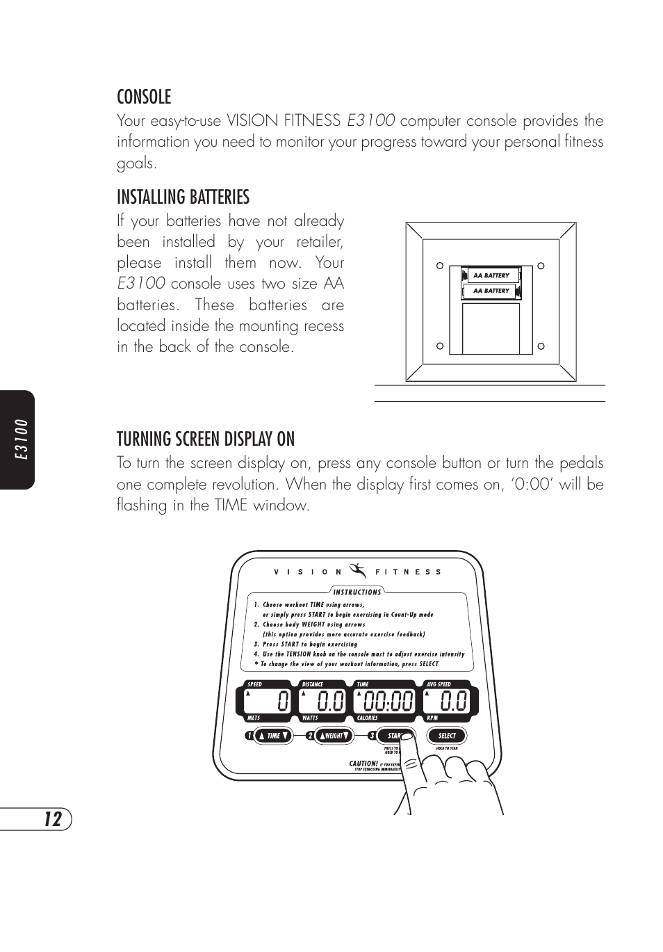 Vision Fitness E4000 User Manual | Page 16 / 60