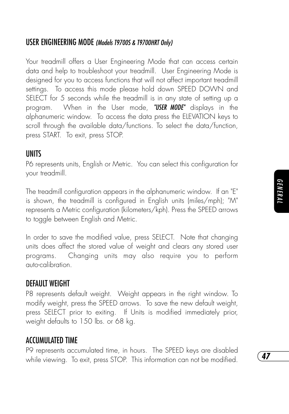 Vision Fitness t9700hrt User Manual | Page 51 / 72