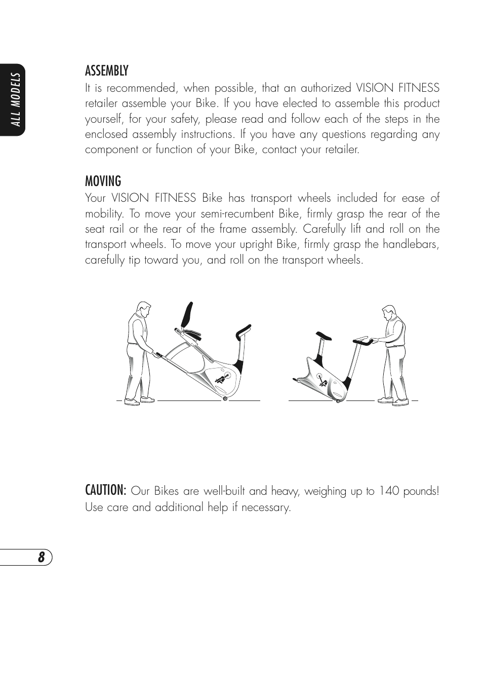 Vision Fitness R2250HRT User Manual | Page 12 / 64