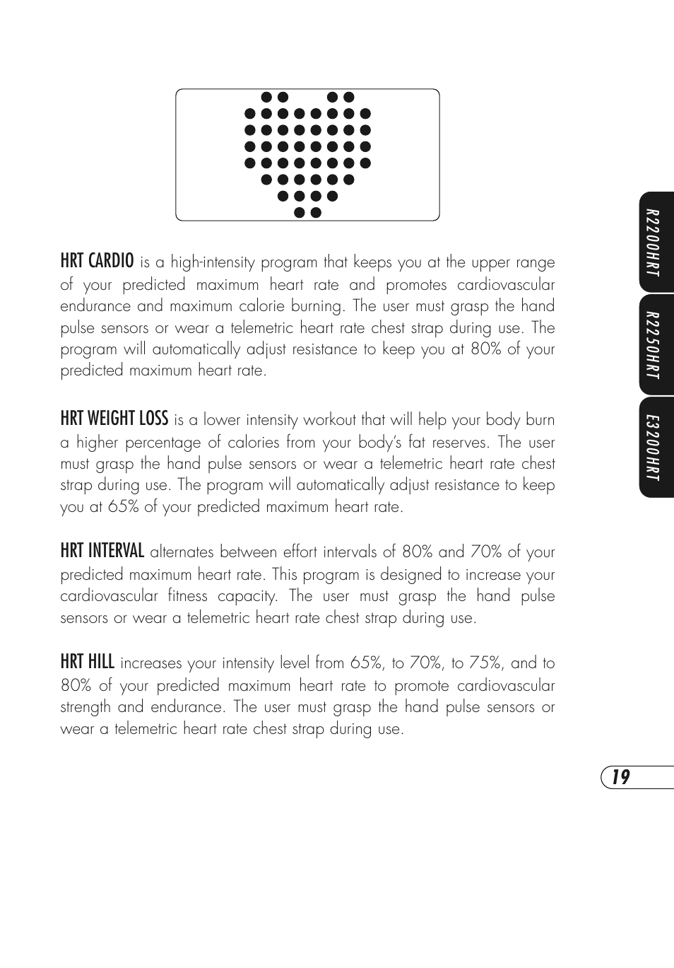 Vision Fitness R2250HRT User Manual | Page 23 / 64