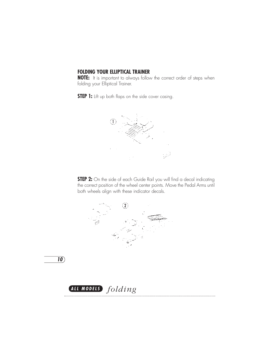 Folding | Vision Fitness X6000DA User Manual | Page 14 / 60