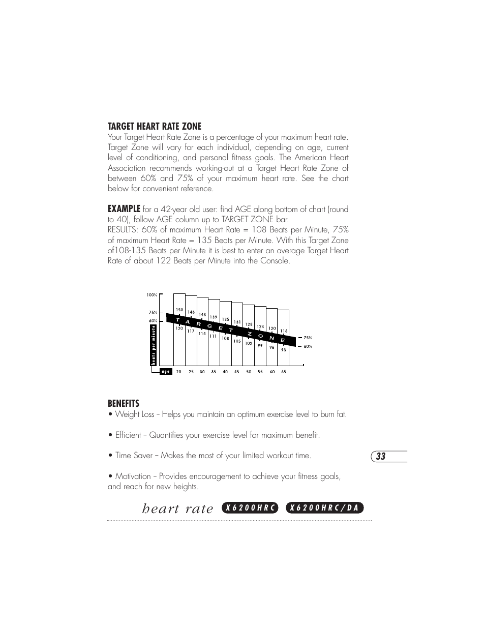 Heart rate | Vision Fitness X6000DA User Manual | Page 37 / 60