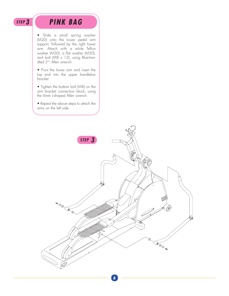 Pink bag | Vision Fitness X6600HRT/DA User Manual | Page 6 / 8