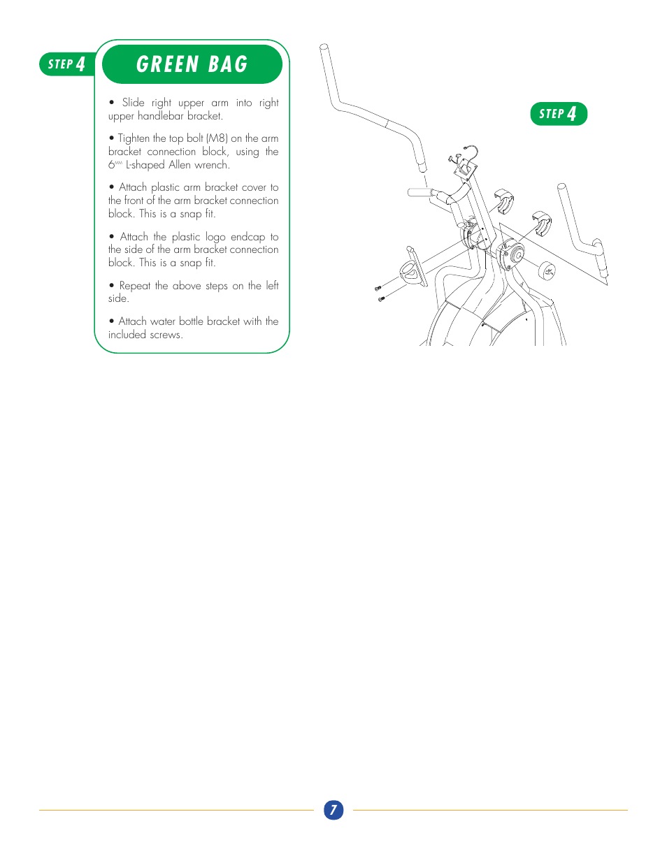 Green bag | Vision Fitness X6600HRT/DA User Manual | Page 7 / 8