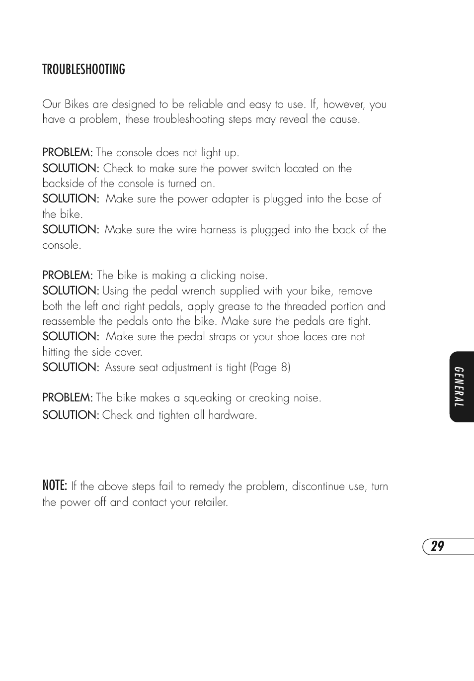 Vision Fitness Fitness Bike User Manual | Page 33 / 48