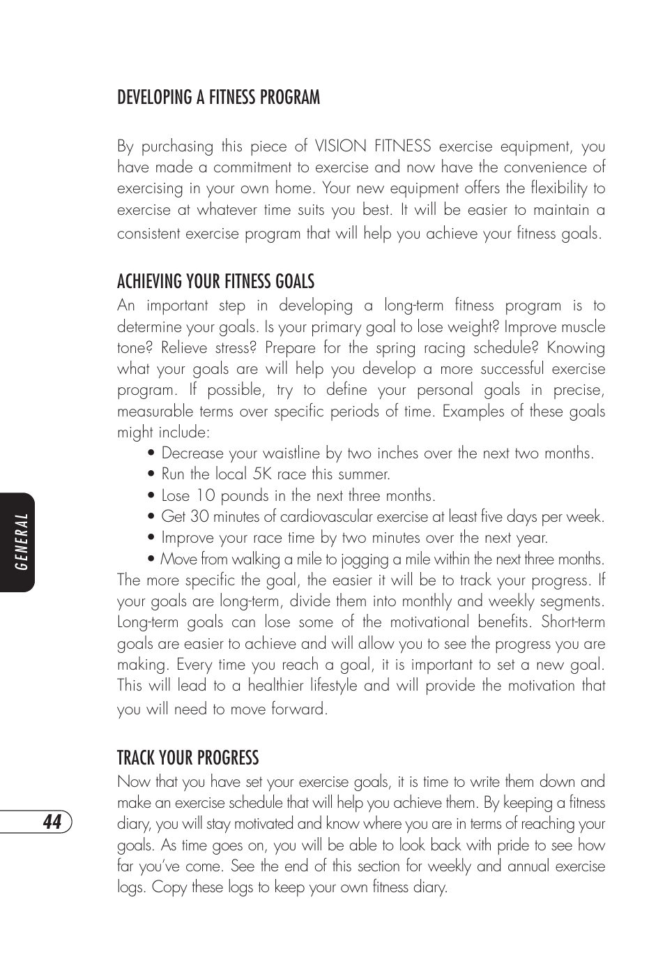 Vision Fitness TM357 User Manual | Page 48 / 60