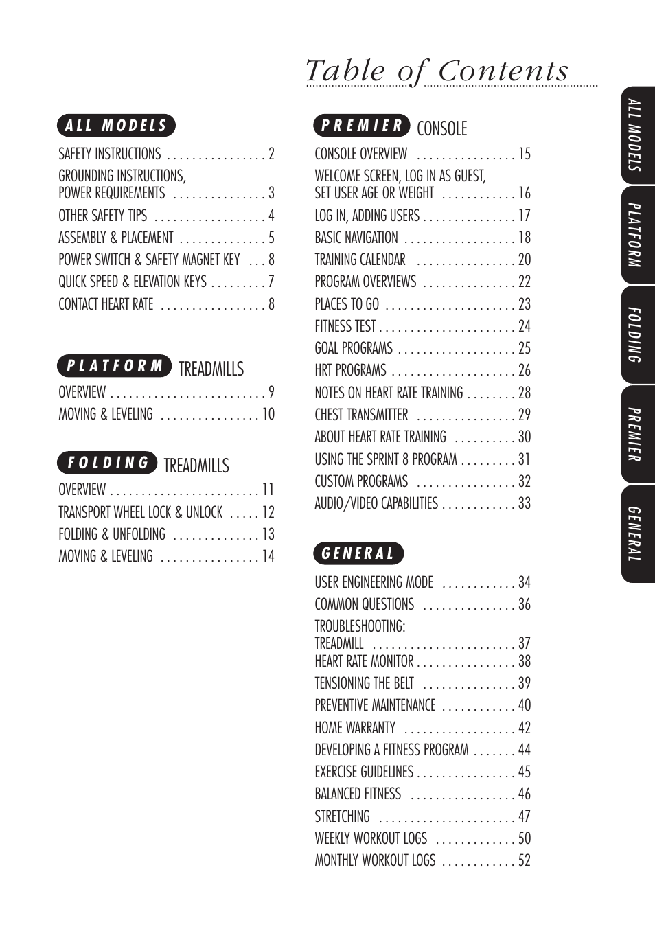 Vision Fitness TM357 User Manual | Page 5 / 60