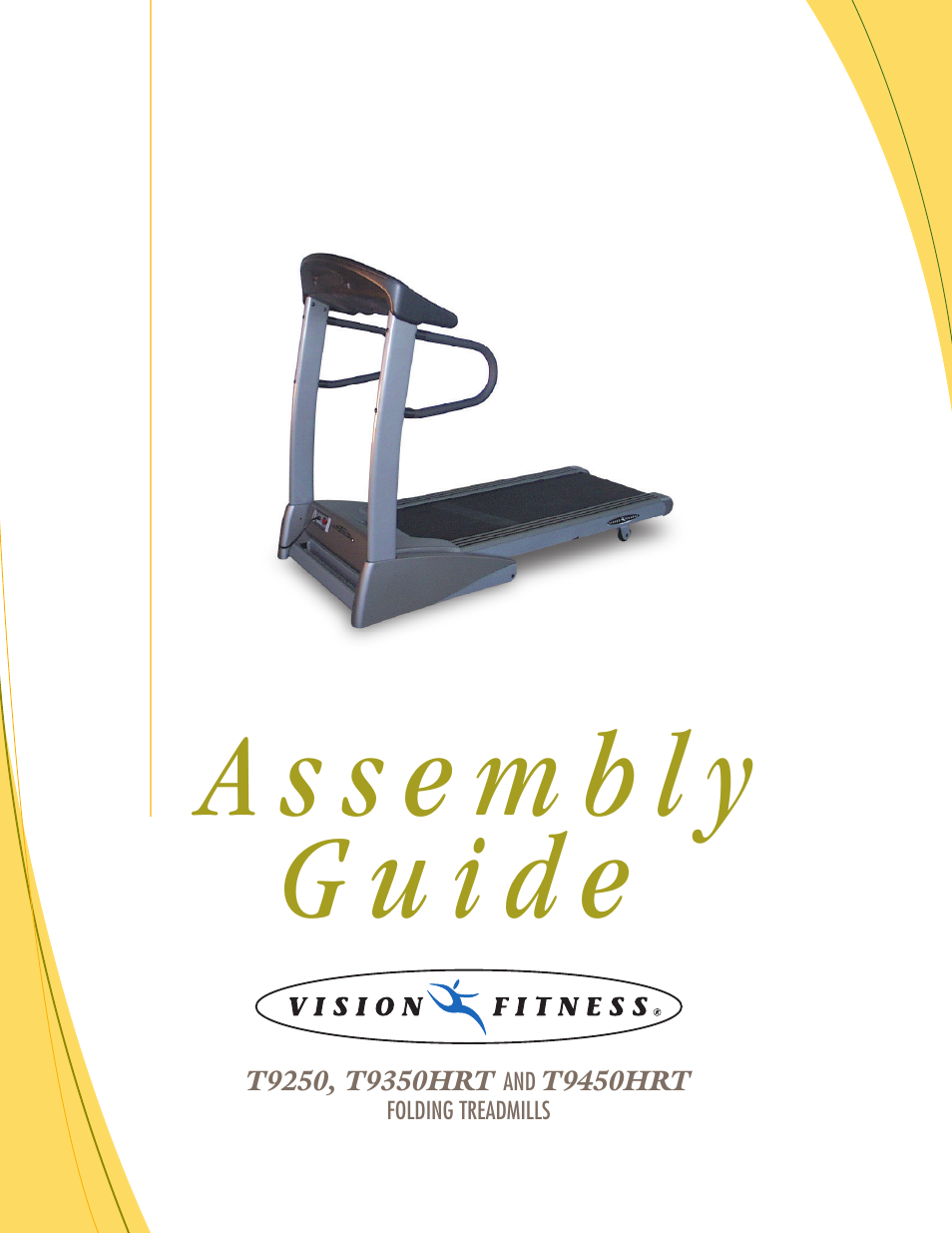 Vision Fitness Folding . T9350HRT User Manual | 8 pages