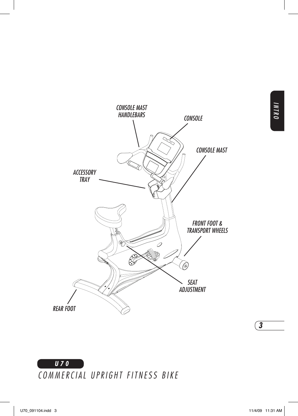 Vision Fitness U70 User Manual | Page 7 / 44