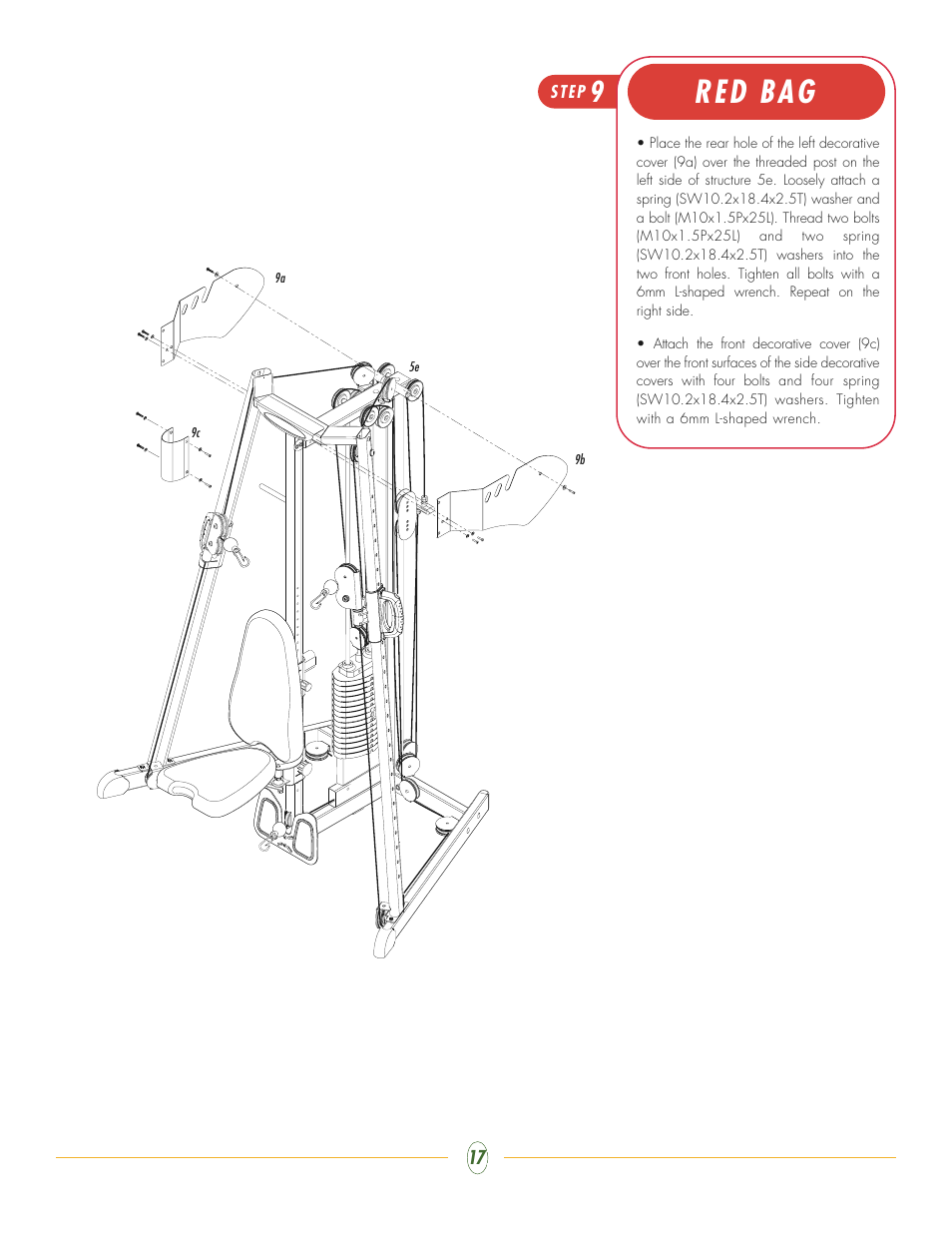 Red bag | Vision Fitness ST200 User Manual | Page 17 / 20