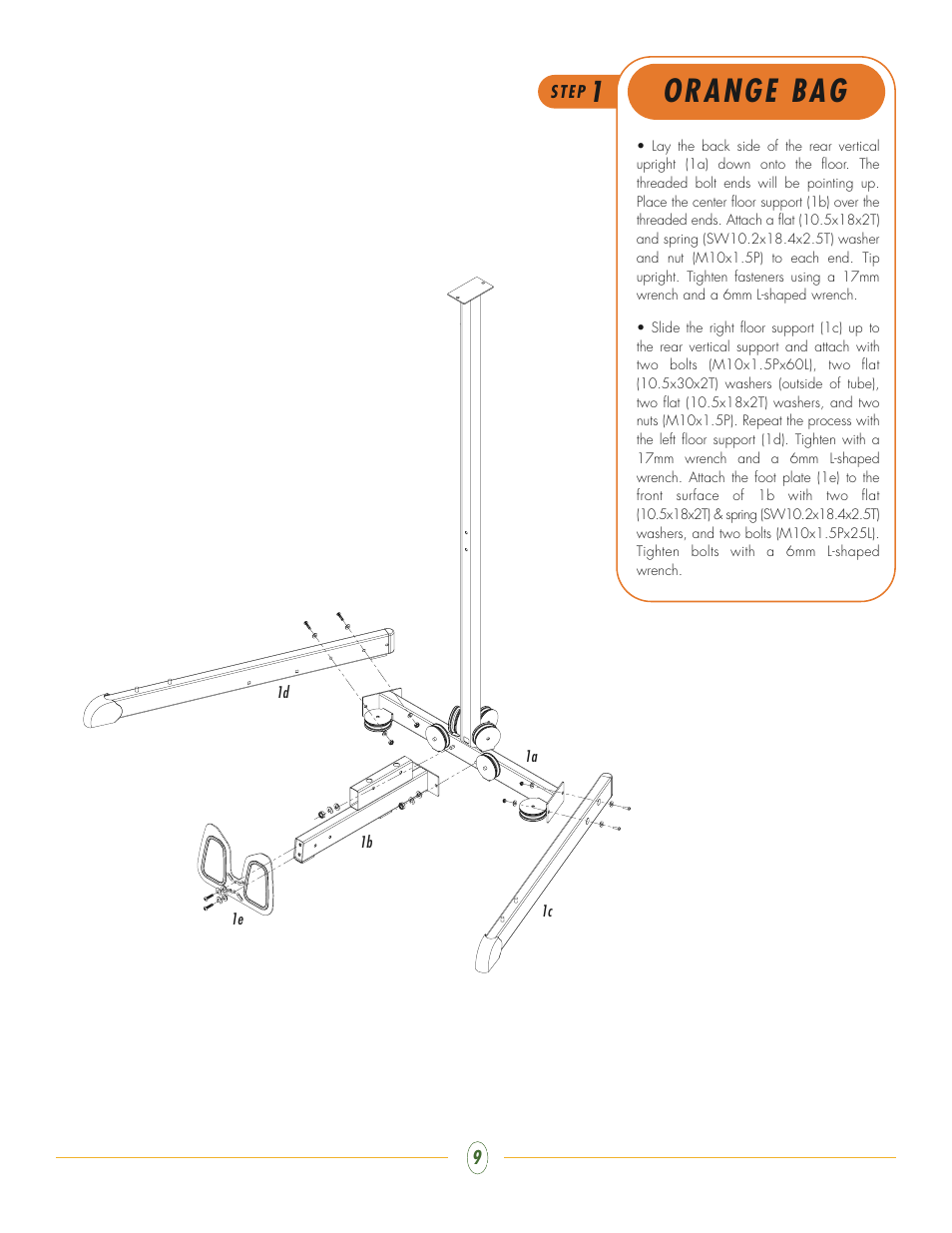 Orange bag | Vision Fitness ST200 User Manual | Page 9 / 20