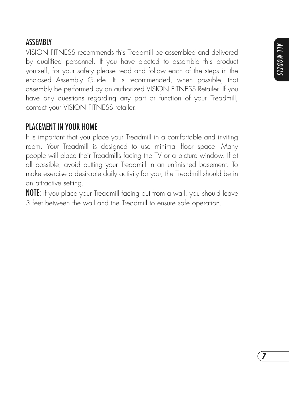 Vision Fitness Simple and Deluxe User Manual | Page 11 / 68