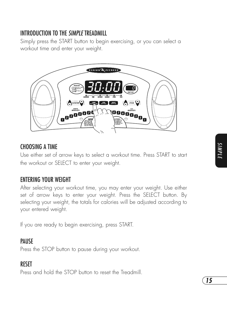 Vision Fitness Simple and Deluxe User Manual | Page 19 / 68