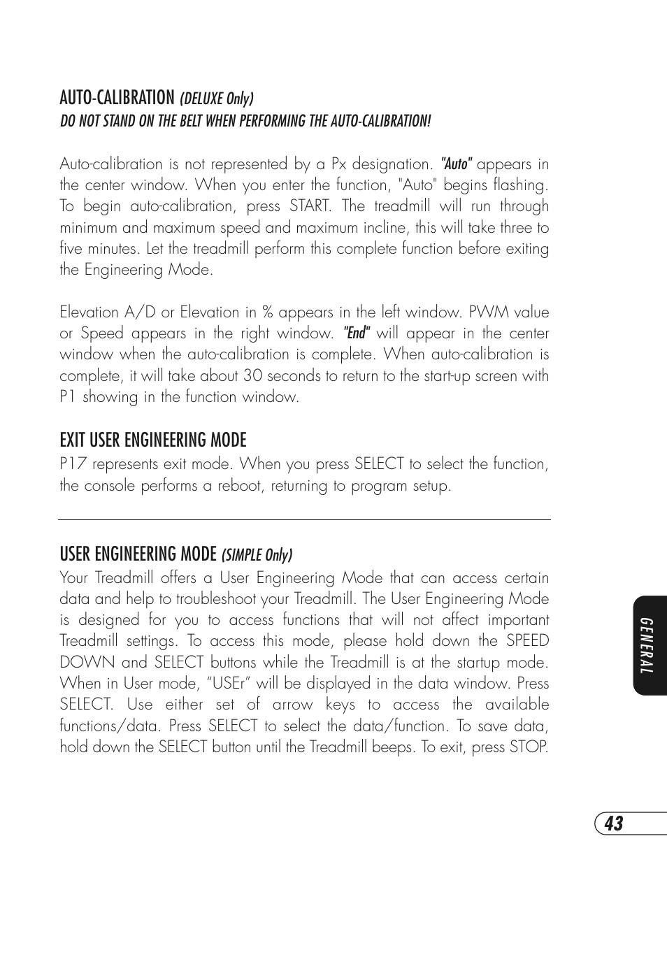 Vision Fitness Simple and Deluxe User Manual | Page 47 / 68