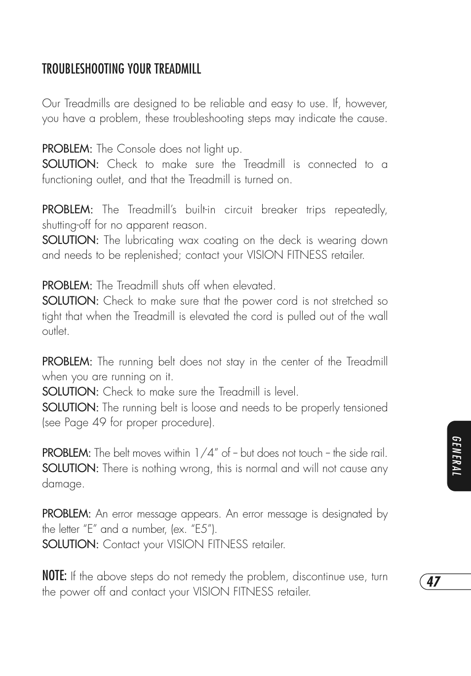 Vision Fitness Simple and Deluxe User Manual | Page 51 / 68