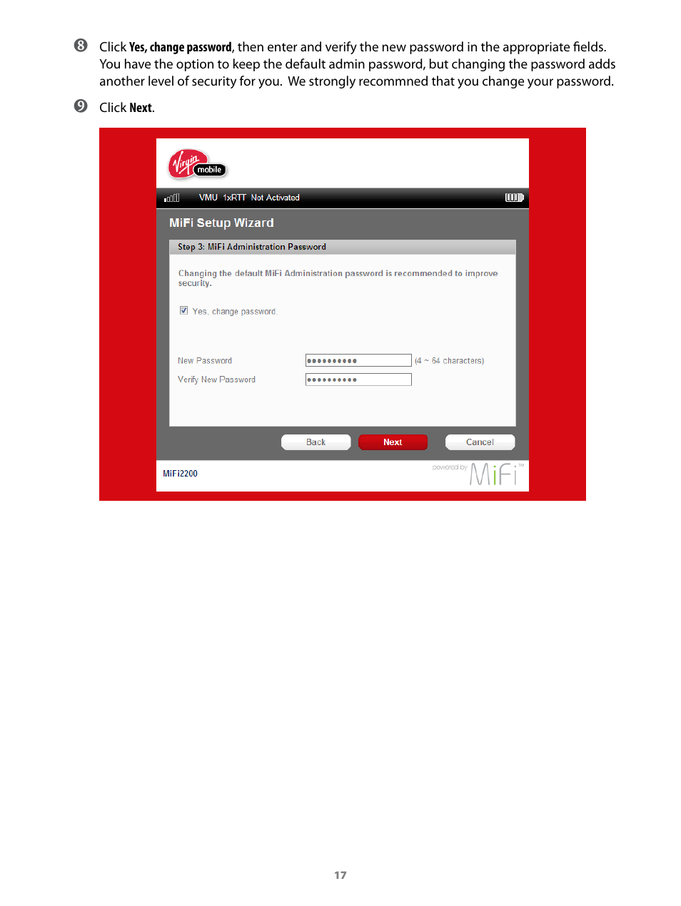 Virgin Mobile MIFI 2200 User Manual | Page 18 / 78