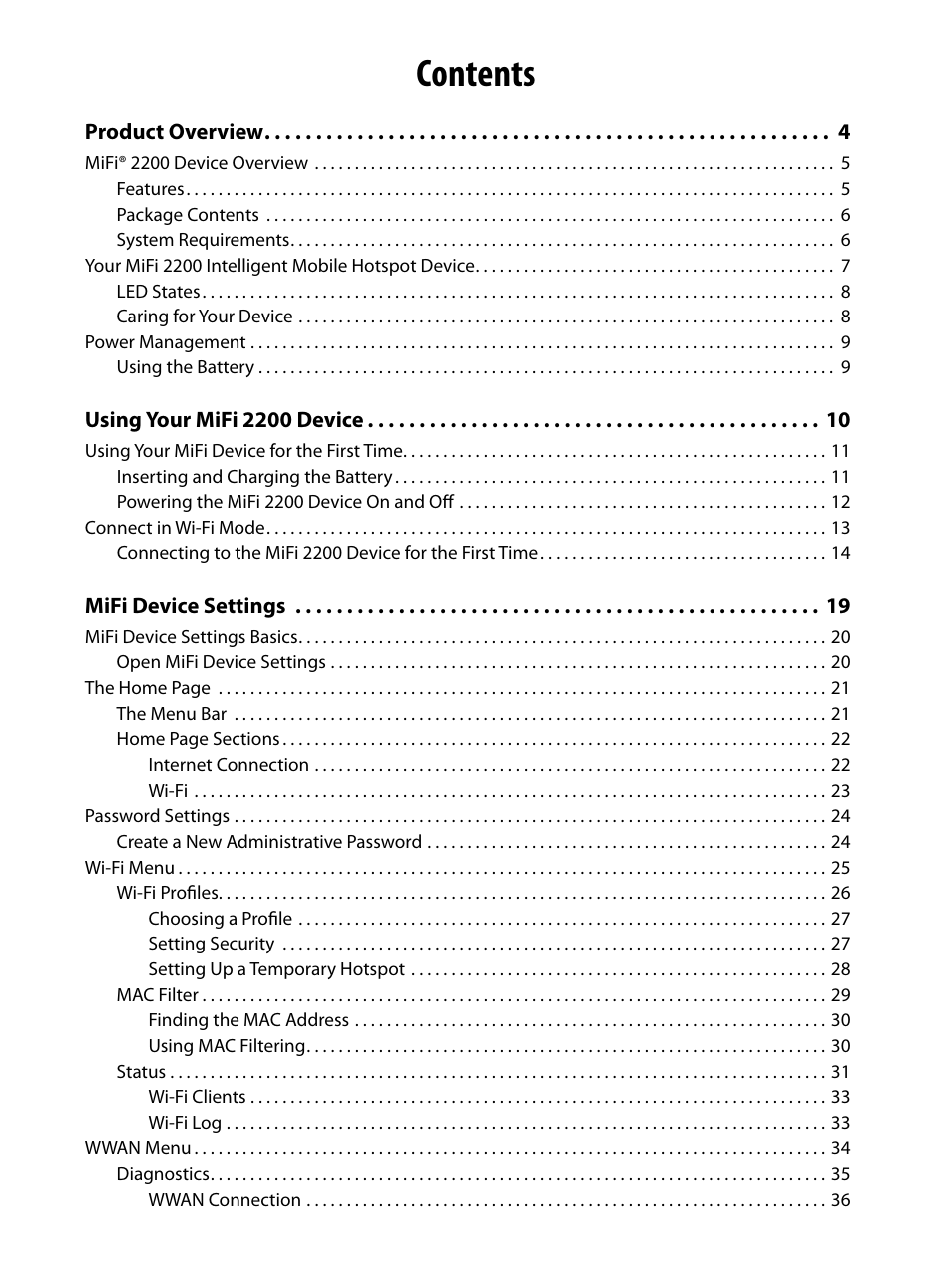Virgin Mobile MIFI 2200 User Manual | Page 3 / 78