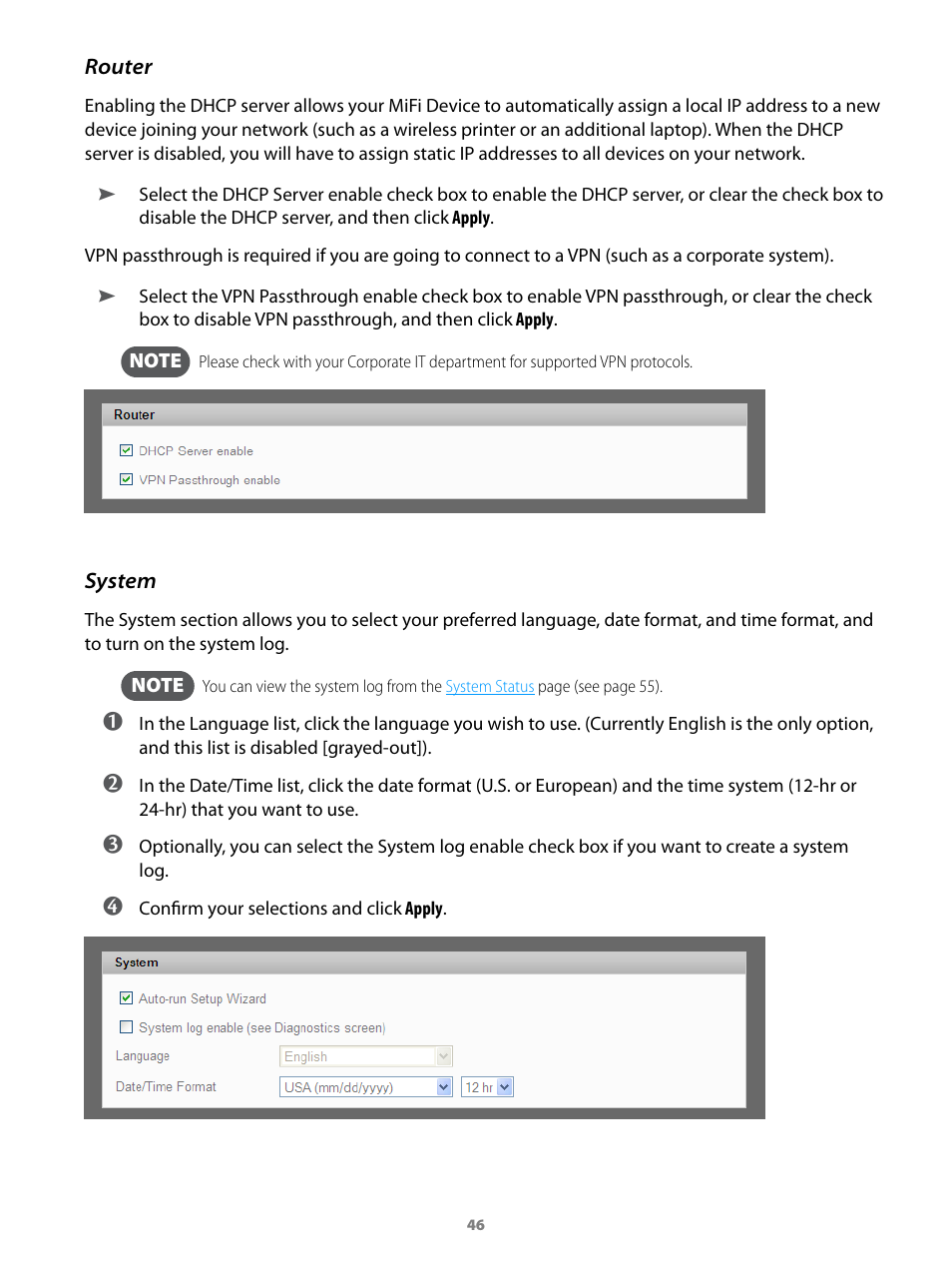 Router system | Virgin Mobile MIFI 2200 User Manual | Page 47 / 78