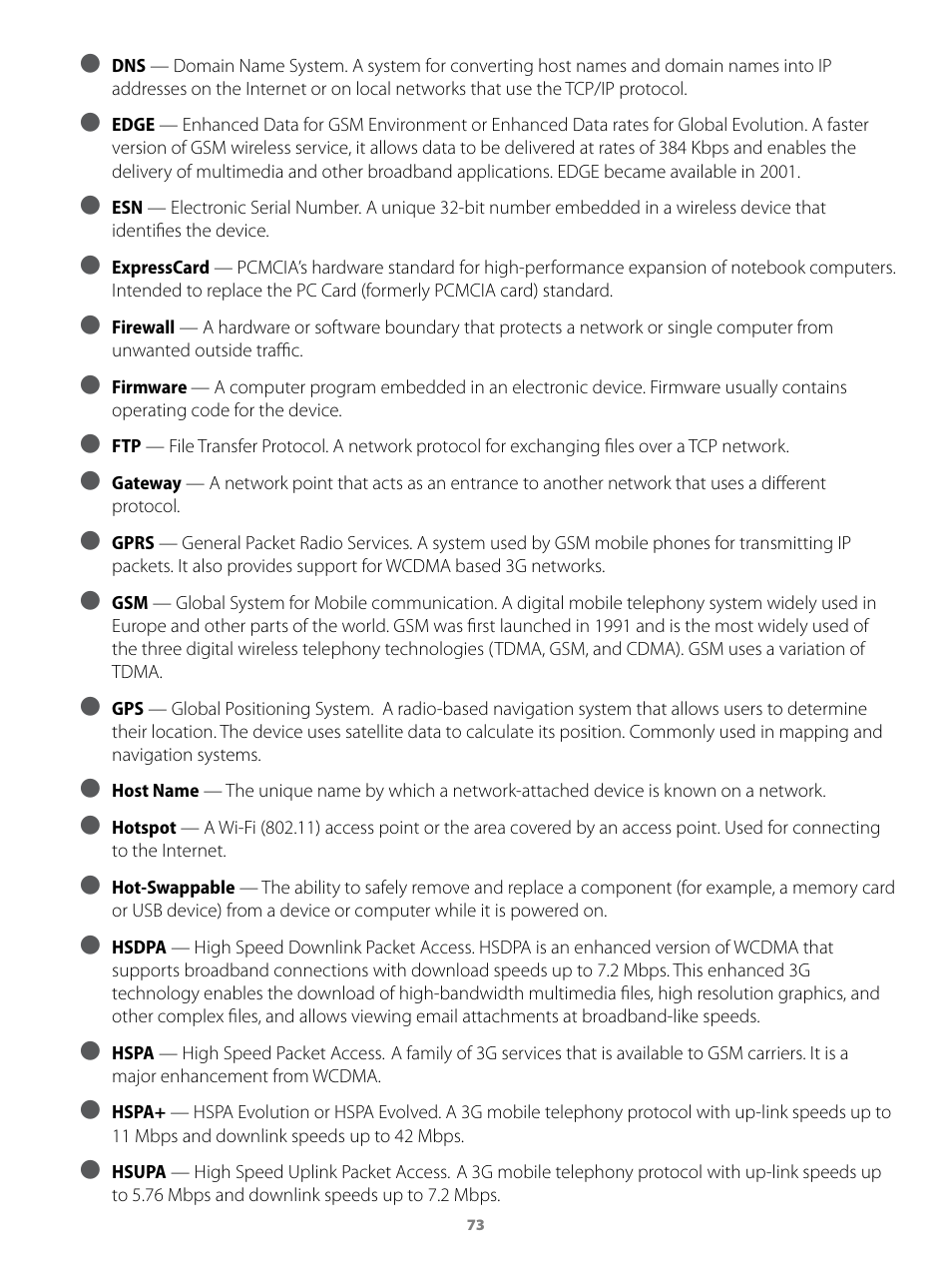 Virgin Mobile MIFI 2200 User Manual | Page 74 / 78