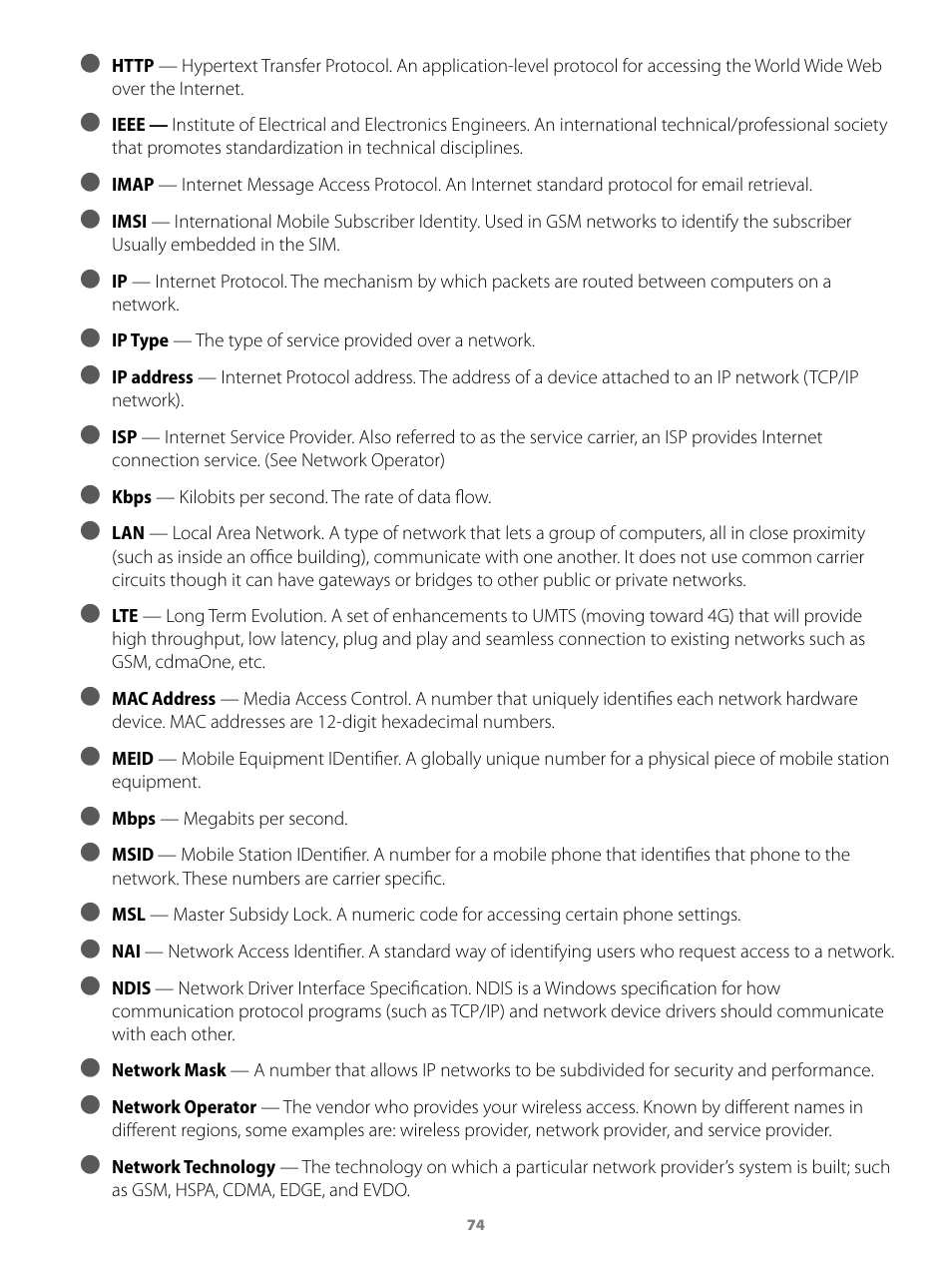 Virgin Mobile MIFI 2200 User Manual | Page 75 / 78