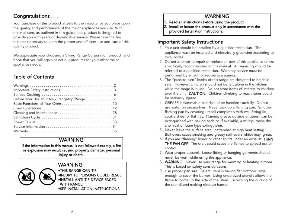 Viking F1484D User Manual | Page 2 / 18