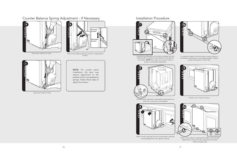 Counter balance spring adjustment - if necessary, Installation procedure | Viking 325E User Manual | Page 9 / 12