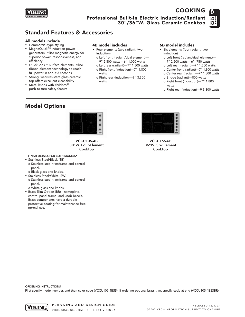 Viking VCCU105-4B User Manual | 5 pages