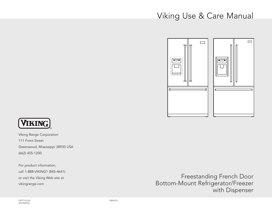 Viking W10345054 User Manual | 18 pages