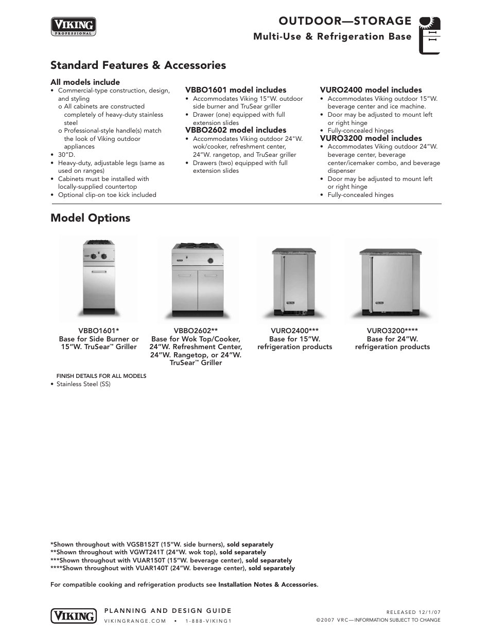 Viking VBBO2602 User Manual | 5 pages