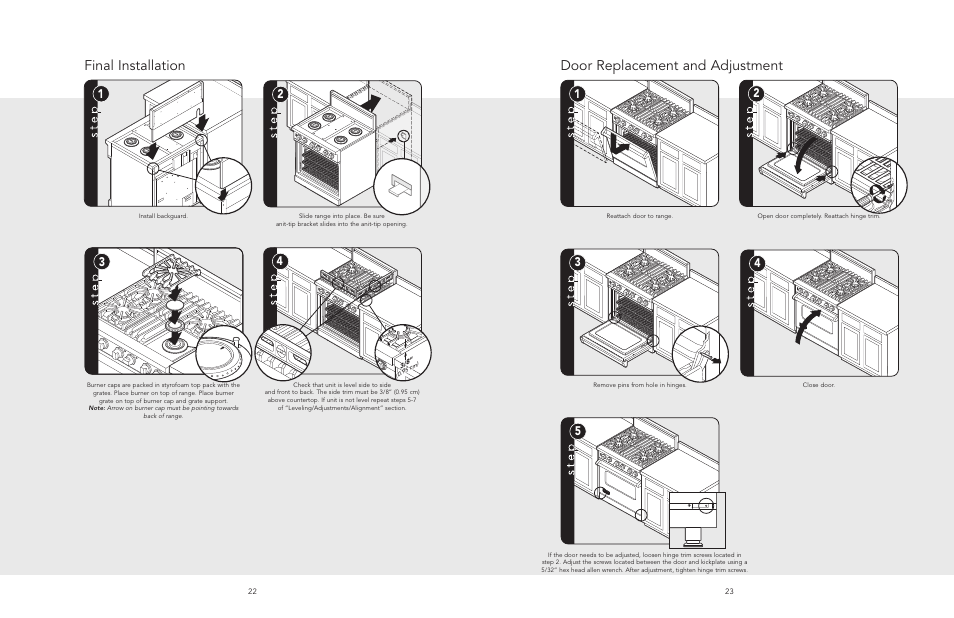 Door replacement and adjustment, Final installation | Viking F20495 User Manual | Page 12 / 14