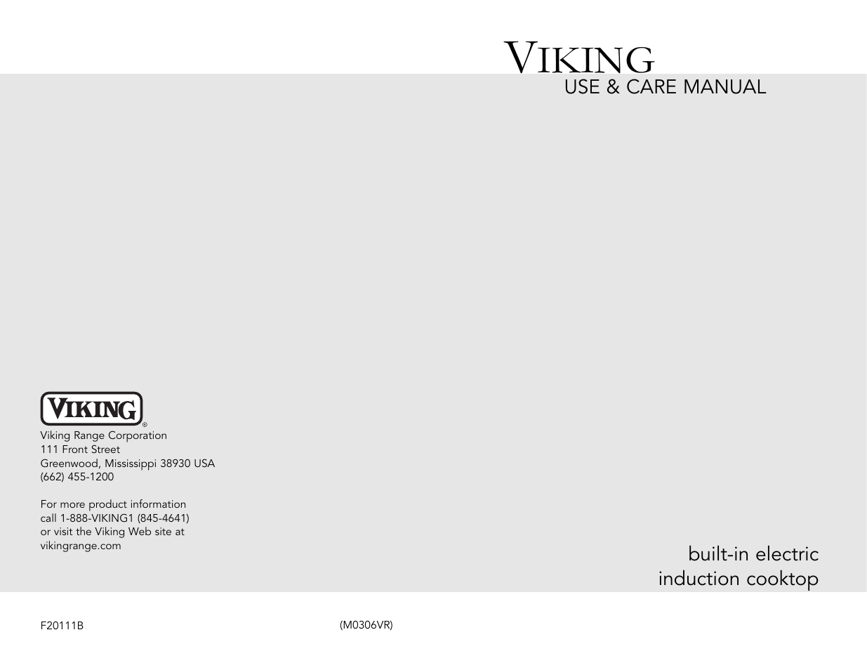 Viking F20111B User Manual | 8 pages