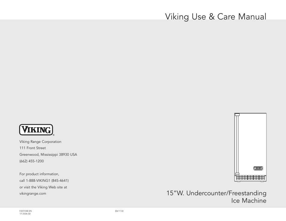 Viking F20733EN User Manual | 8 pages